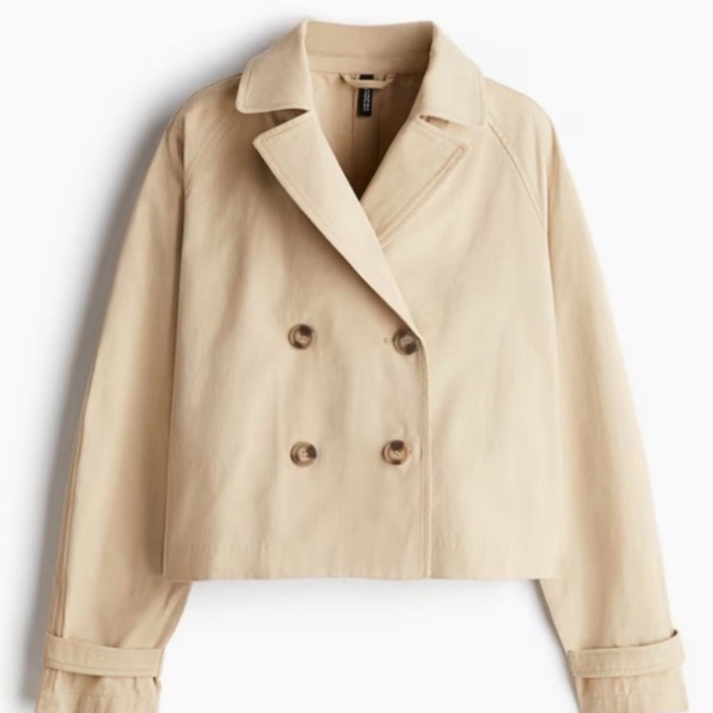 NWT Biege Double Breasted H&M Trench Jacket
